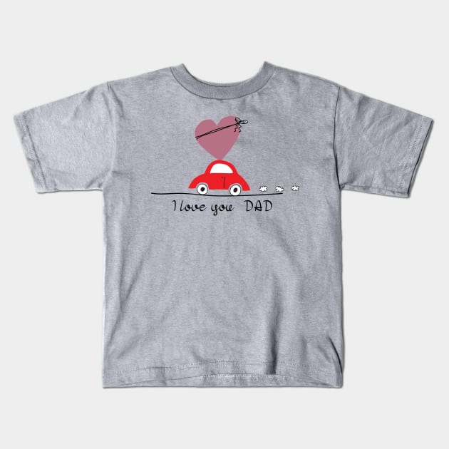 Happy Father's Day 5 Kids T-Shirt by grafart